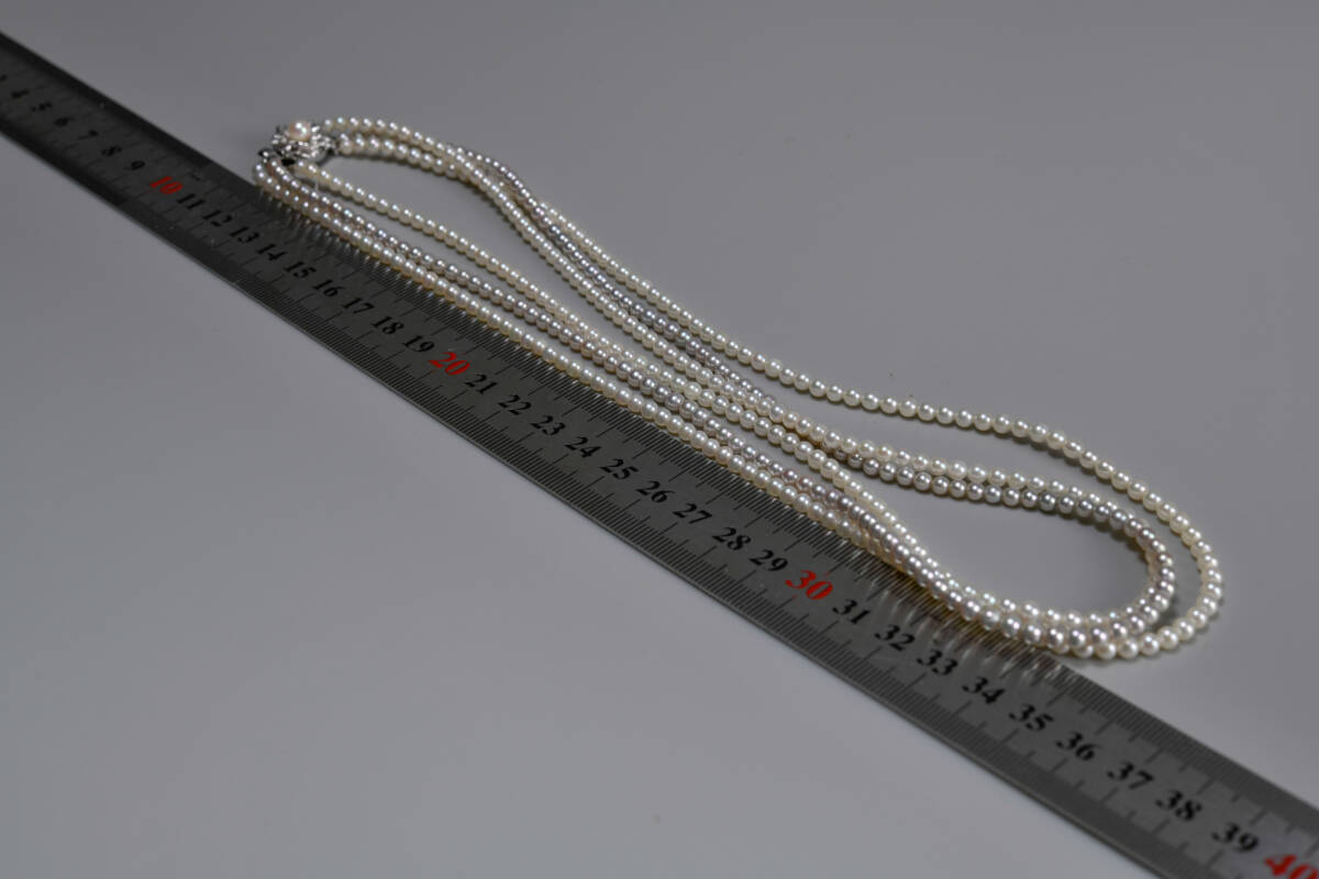 book@ pearl Akoya pearl * pearl necklace * baby pearl *3 ream pearl necklace *3.7mm*z2230555