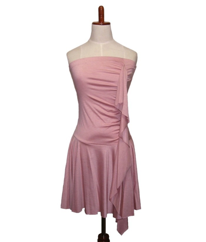 新品 VAROSH バロッシュ ベアトップワンピース ドレス ピンク Sサイズ_画像1