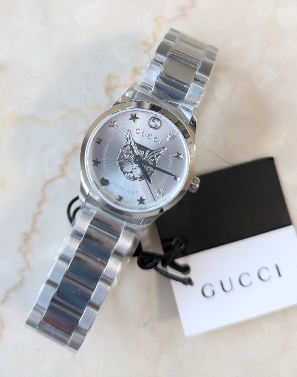 新品未使用 グッチ GUCCI Gタイムレス レディース 腕時計 猫 新品未使用 グッチ GUCCI Gタイムレス レディース 腕時計 猫