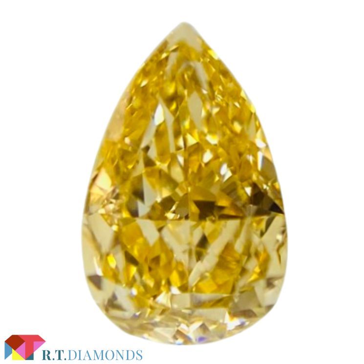 FANCY INTENSE ORANGY YELLOW 0.218ct PS/RT2457/CGL