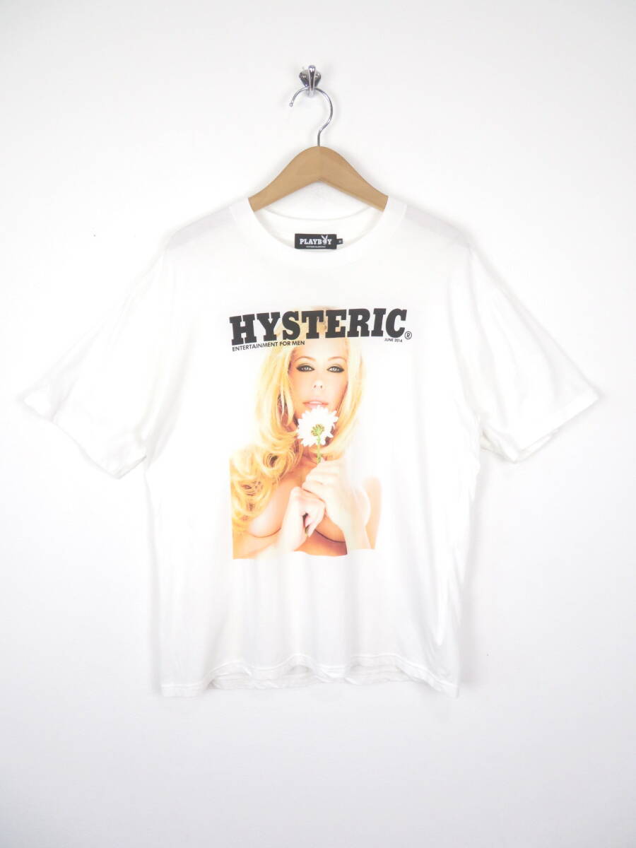 プレイボーイ PLAYBOY Tシャツ オゾンコミュニティ ガールフォト 新品 ヒステリックグラマー × プレイボーイ コラボ ガール Tシャツ M