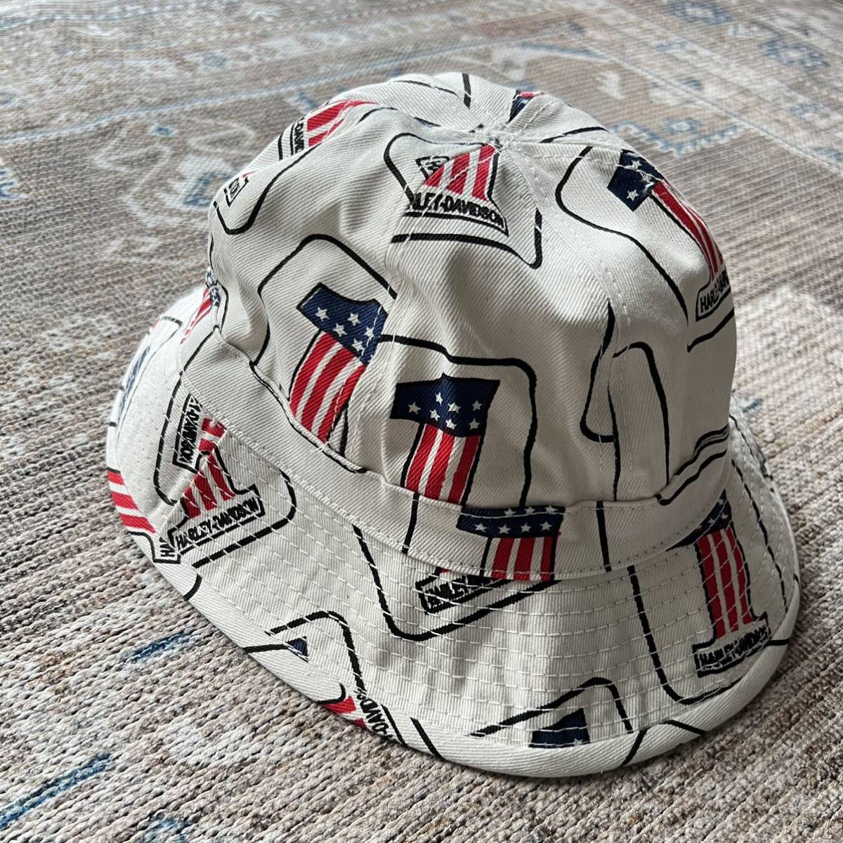 USA製 Harley Davidson No1 LOGO ハット バケットハット ロゴ USA製 Harley Davidson No1 LOGO ハット バケットハット ロゴ