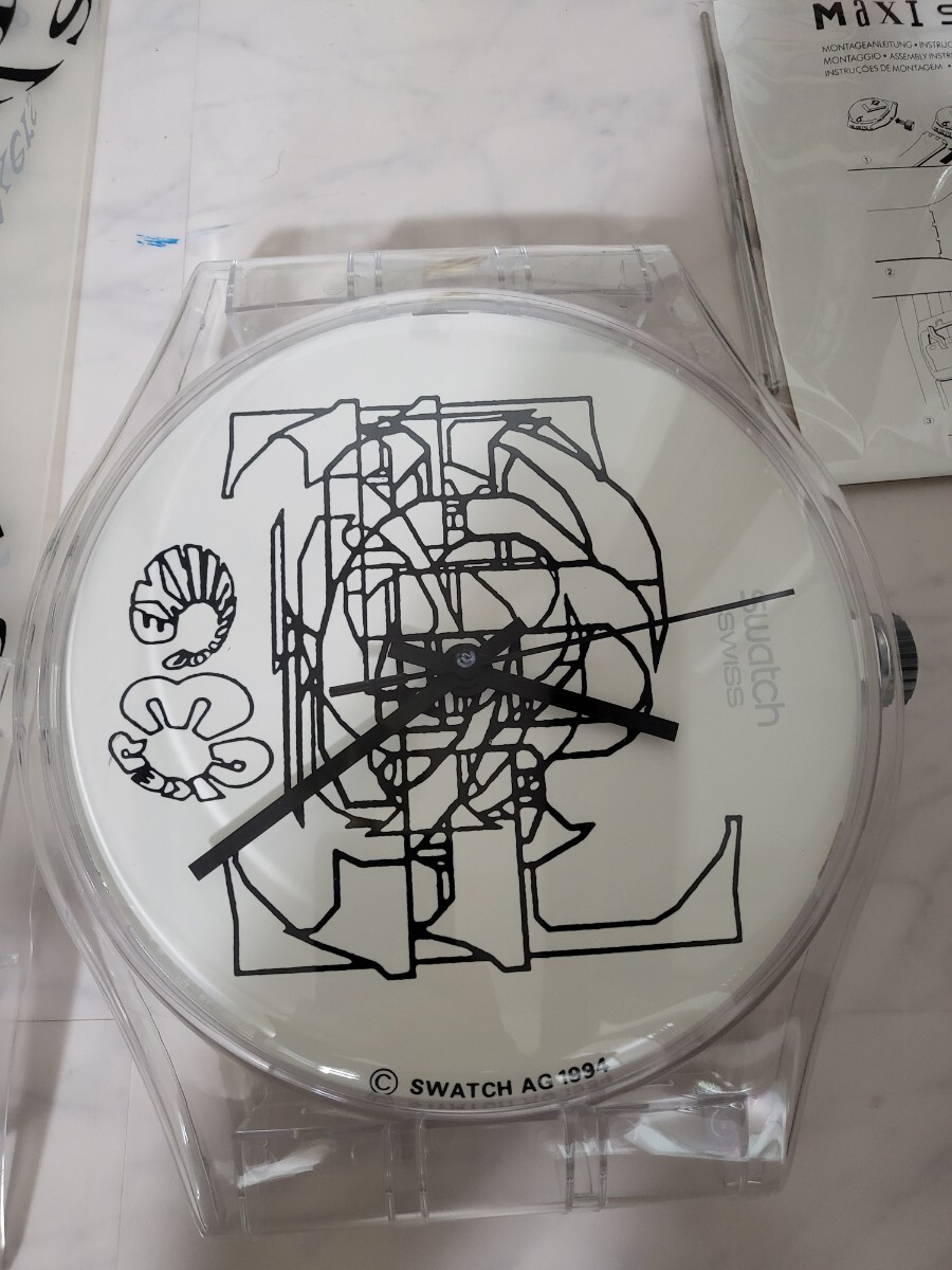 未使用】稀少◆立花ハジメMAXI SWATCH 2mの壁掛超巨大スウォッチ 廃番 希少モデル SWATCH スウォッチ MAXI MaXI swatch マキシ