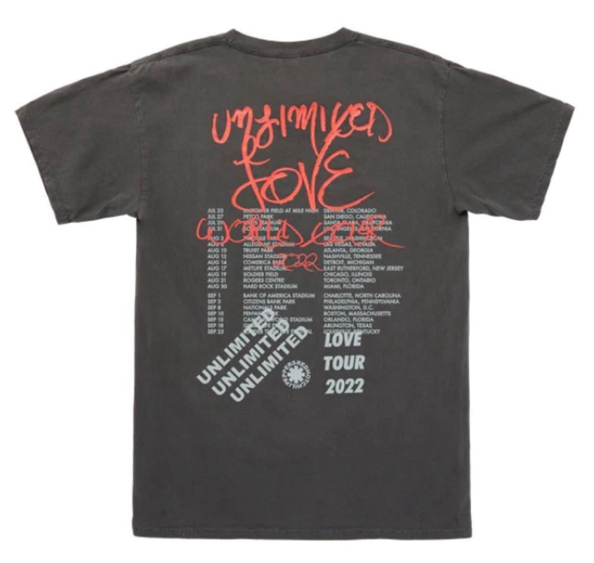 Red Hot Chili Peppers レッチリ ツアーTシャツ ヴィンテージ風 Red Hot Chili Peppers レッチリ ツアーTシャツ ヴィンテージ風