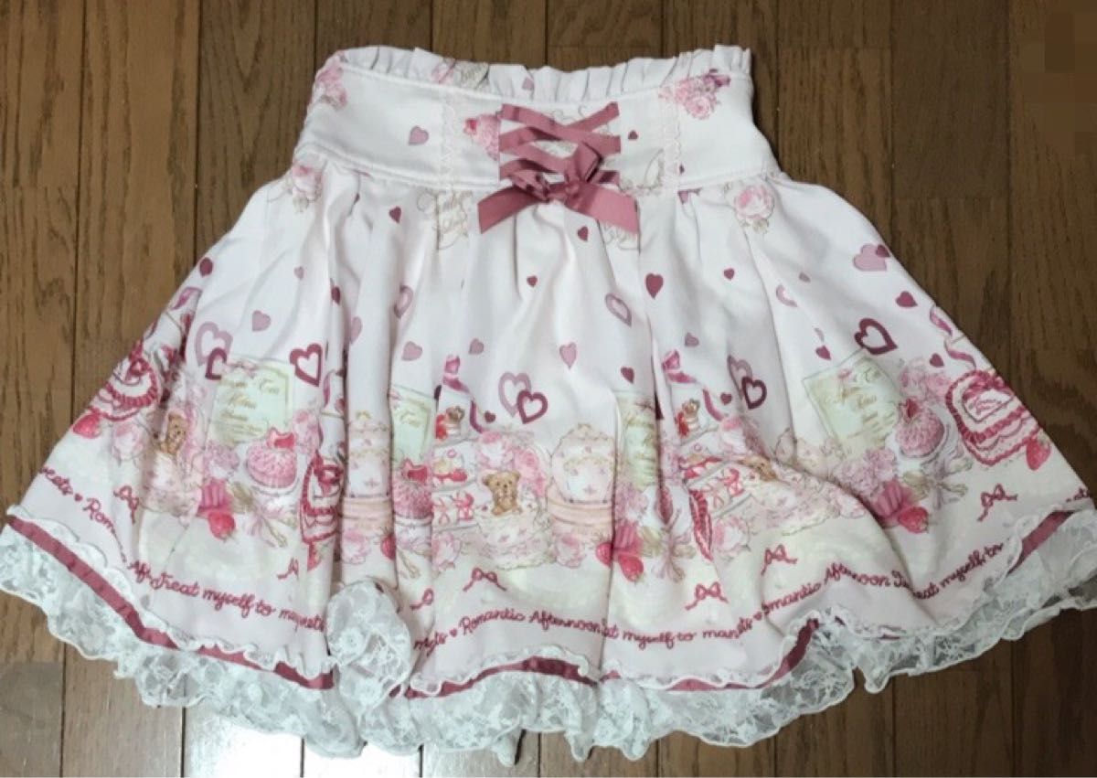 LIZLISA リズリサ Many Hearts Afternoontea柄セットアップ LIZLISA リズリサ Many Hearts Afternoontea柄セットアップ