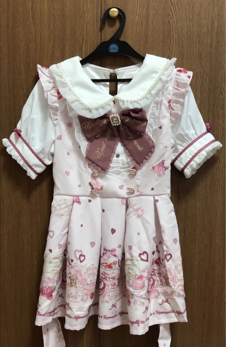 LIZLISA リズリサ Many Hearts Afternoontea柄セットアップ LIZLISA リズリサ Many Hearts Afternoontea柄セットアップ