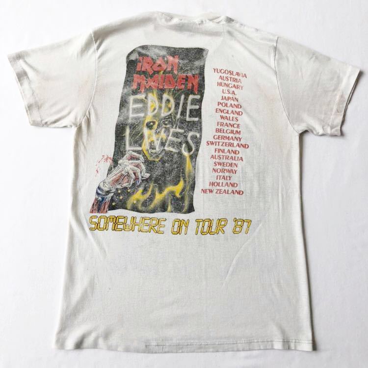 ヤフオク! - 87年 IRON MAIDEN (SOMEWHERE ON TOUR) Tシャツ ...