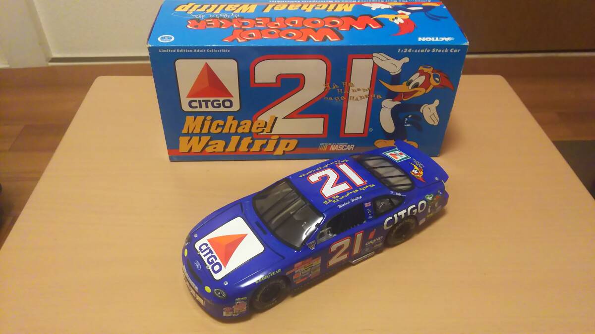 1/24 NASCAR Michael Waltrip #21 CITGO Ford Taurus 1998 Bricyard400 Woody Woodpecker Stockcar ナスカー ストックカー ウッドペッカー