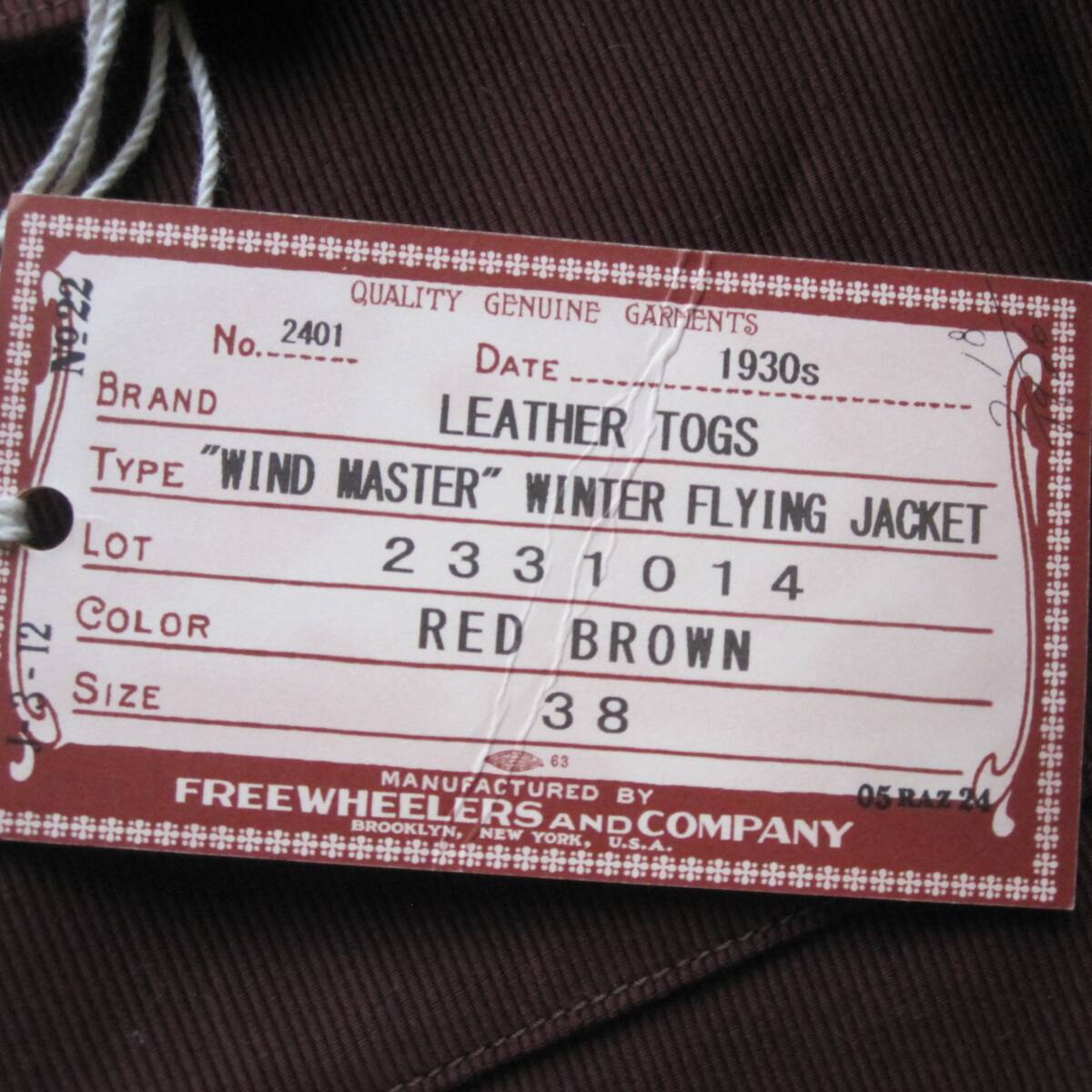 新品 フリーホイーラーズ “WIND MASTER” WINTER FLYING JACKET 新品 フリーホイーラーズ “WIND MASTER” WINTER FLYING JACKET