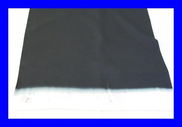 ○新品同様 女性着物 反物 黒留袖 絹100% KBS8