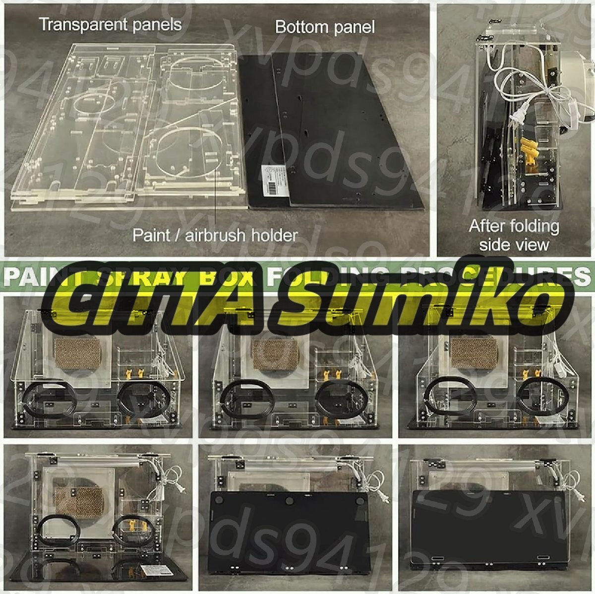 透明スプレーブース乾燥機 大容量エアブラシスプレーブース 40W 透明スプレーブース乾燥機 大容量エアブラシスプレーブース 40W
