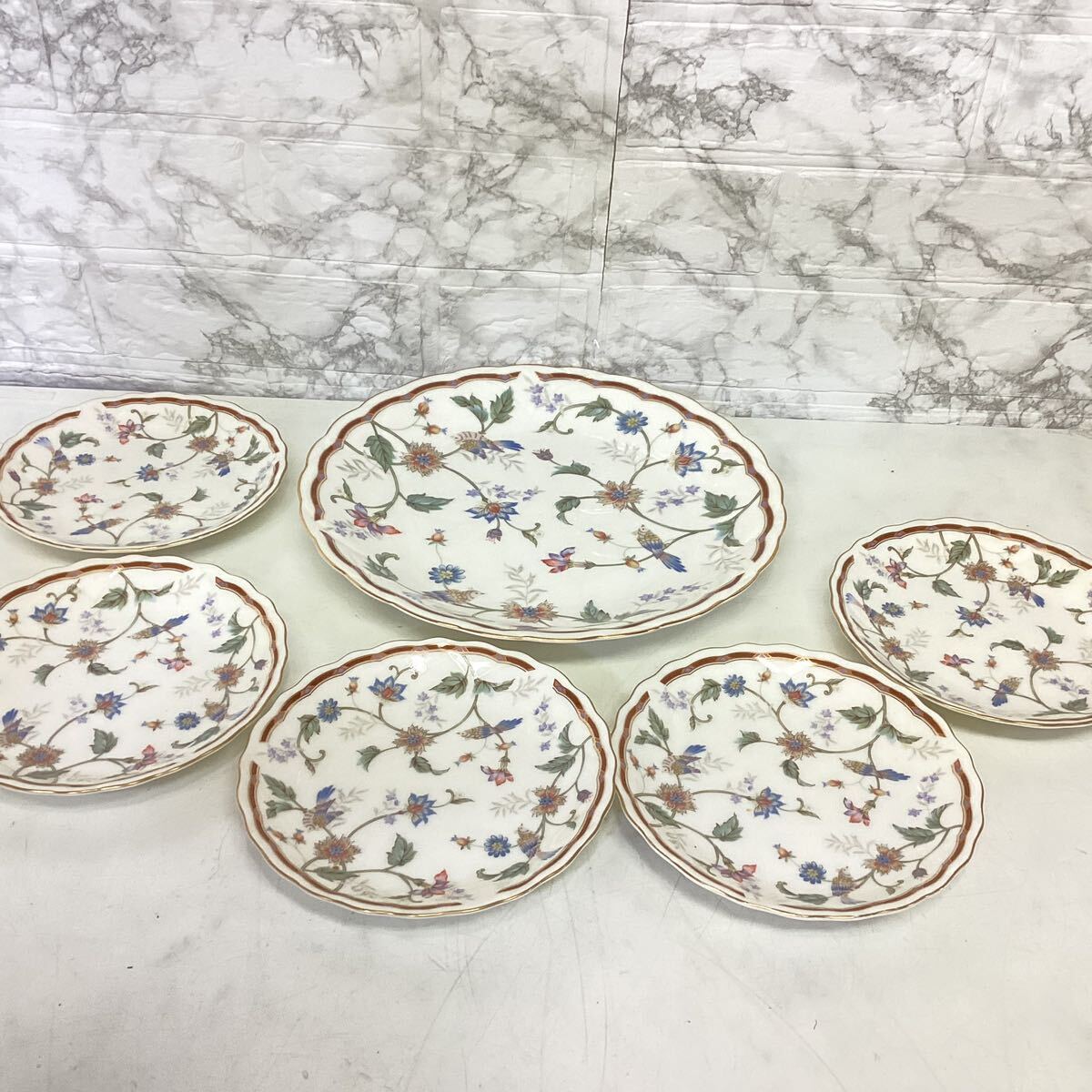ナルミ NARUMI 皿セット 取り皿大皿セット ケーキ皿 花柄 ナルミ NARUMI 皿セット 取り皿大皿セット ケーキ皿 花柄