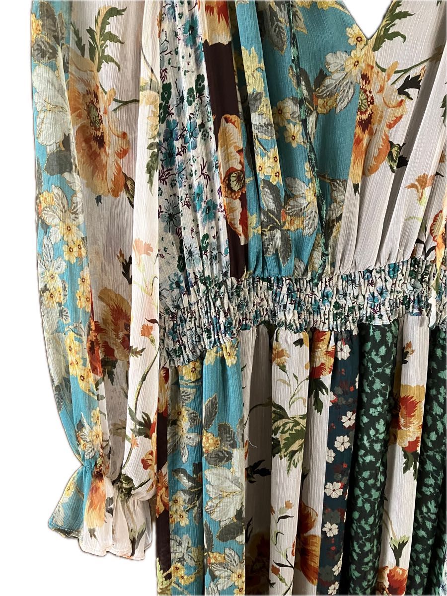 ZARA BASIC パッチワーク柄ワンピース ワンピース 花柄|Yahoo ZARA BASIC パッチワーク柄ワンピース ワンピース 花柄|Yahoo