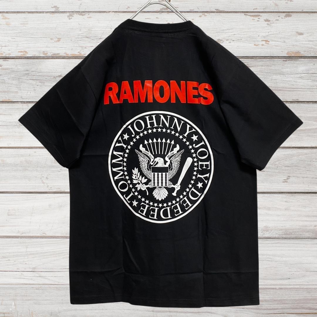 ★新品未使用★RAMONES ラモーンズ バンドTシャツ 半袖 ロックTシャツ コットン プリント ブラック 黒 Lサイズ 2345 ★新品未使用★RAMONES ラモーンズ バンドTシャツ 半袖 ロックTシャツ コットン プリント ブラック 黒 Lサイズ 2345