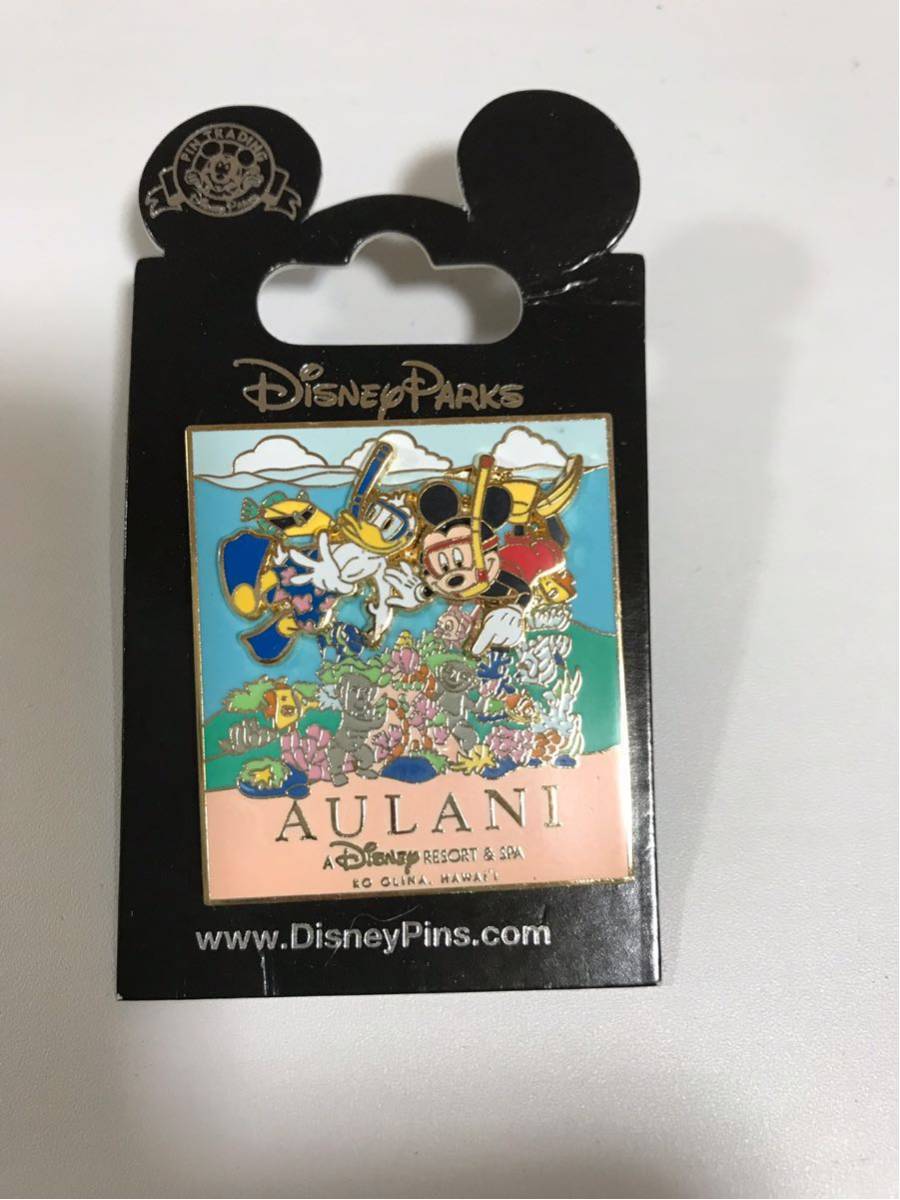 aulani Disney pin bachi snorkel Mickey Donald 