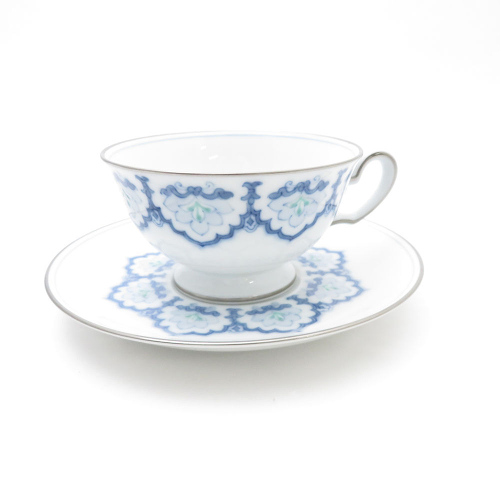 美品 OKURA 大倉陶園 呉須正倉院 カップ&ソーサー ティー コーヒー ST169B1