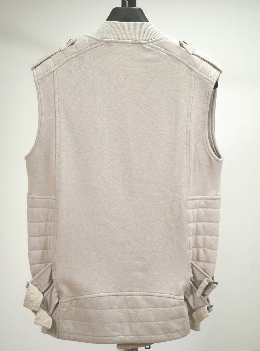 BALMAIN バルマン 13SSスエットライダースベストXSベージュ BALMAIN バルマン 13SSスエットライダースベストXSベージュ