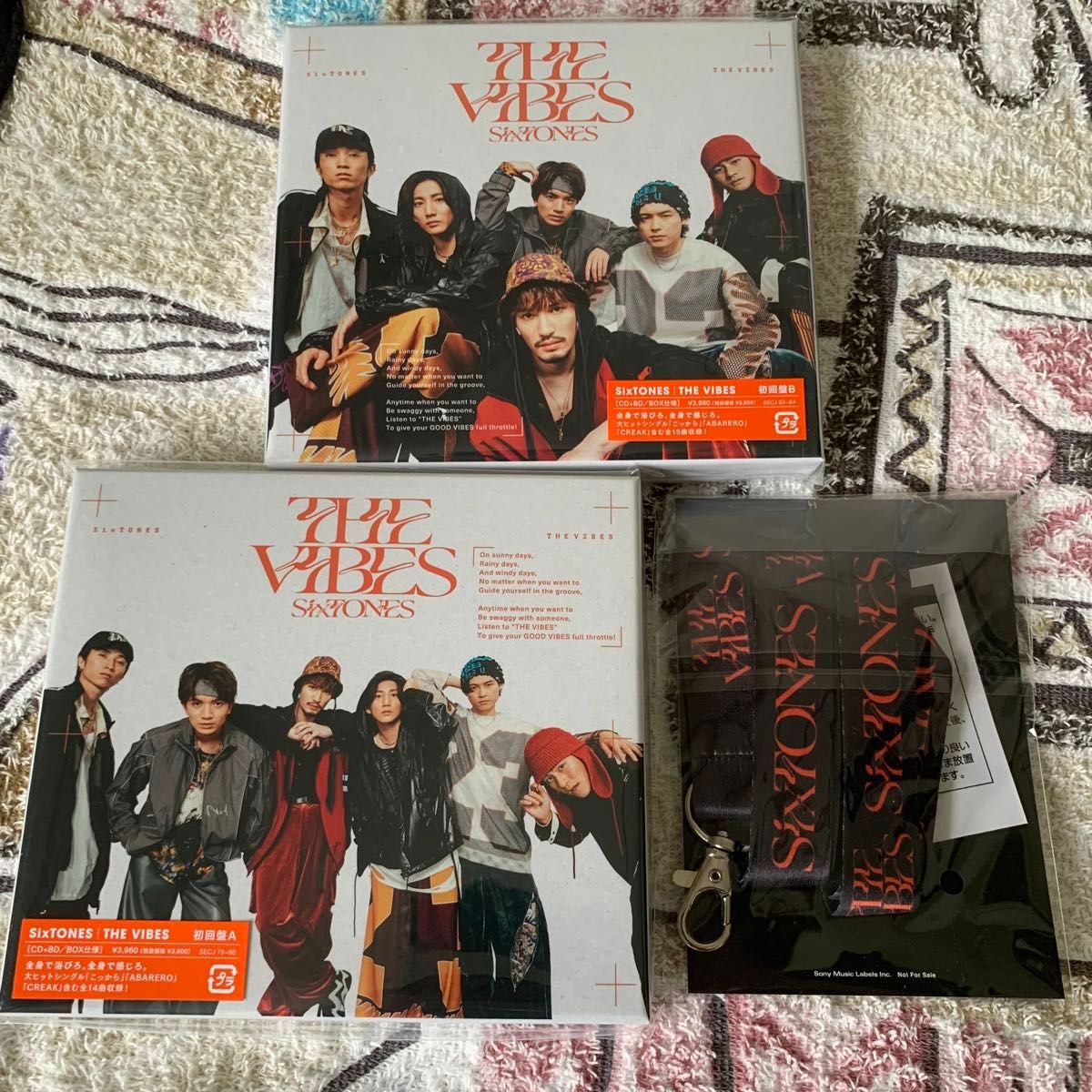 SixTONES CD+Blu-ray/THE VIBES 初回盤A Bセット(ネック SixTONES CD+Blu-ray/THE VIBES 初回盤A Bセット(ネック