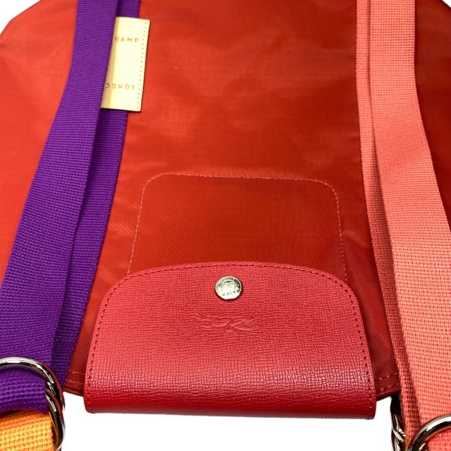 LONGCHAMP ロンシャン リプレイ プリアージュ トートバッグ ハンドバッグ 手持ち鞄 肩掛け ロゴ ナイロン レッド