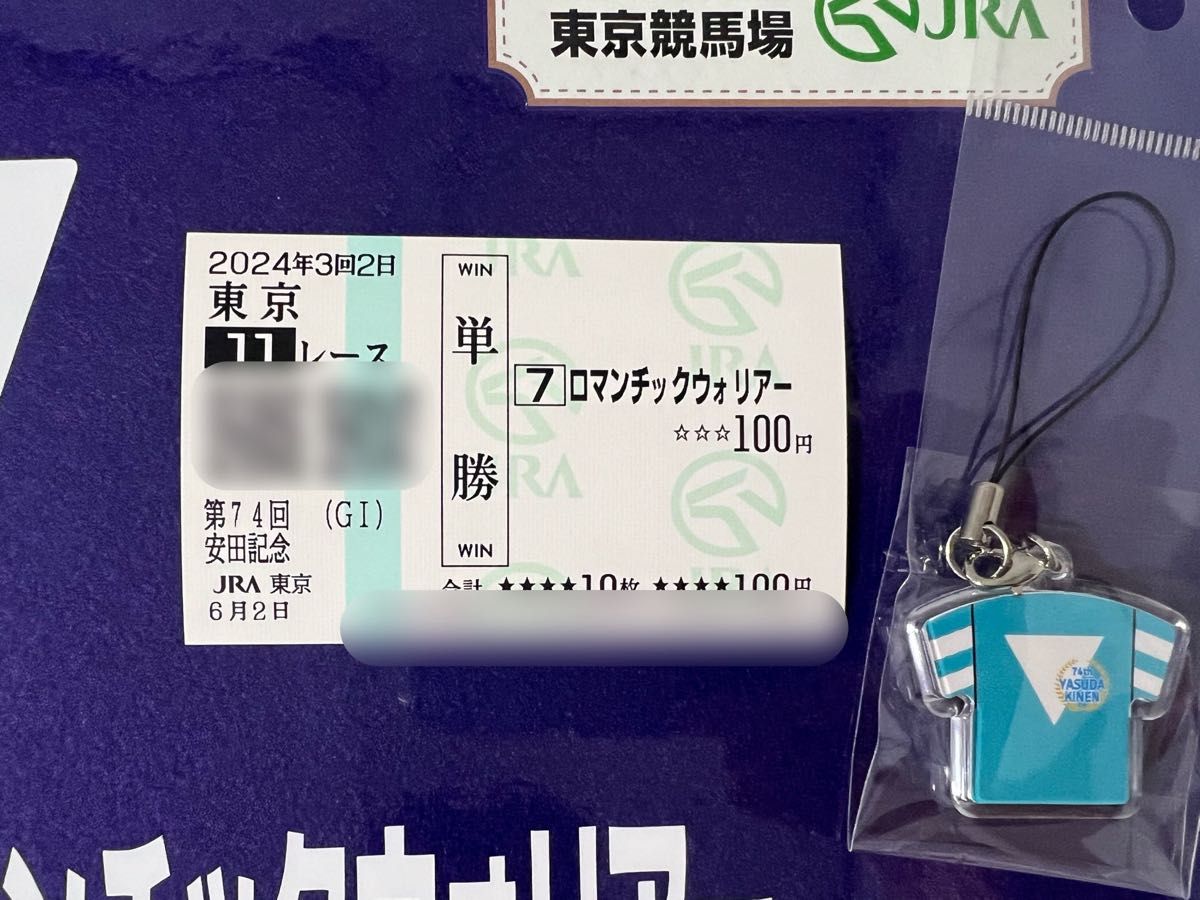 安田記念 ロマンチックウォリアー 現地単勝馬券 ミニゼッケン 安田記念 ロマンチックウォリアー 現地単勝馬券 ミニゼッケン