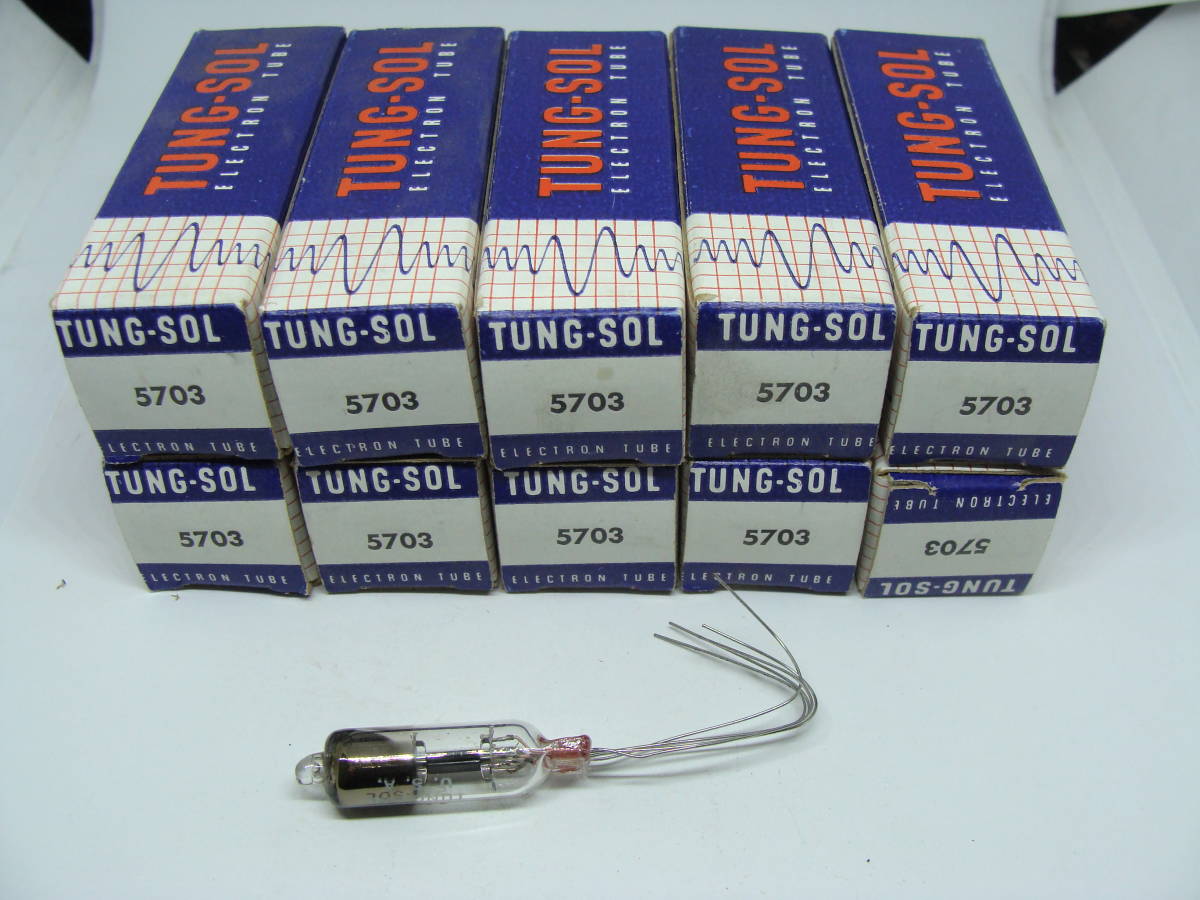 真空管 TUNG-SOL 5703 10本セット NOS品 3ヶ月保証