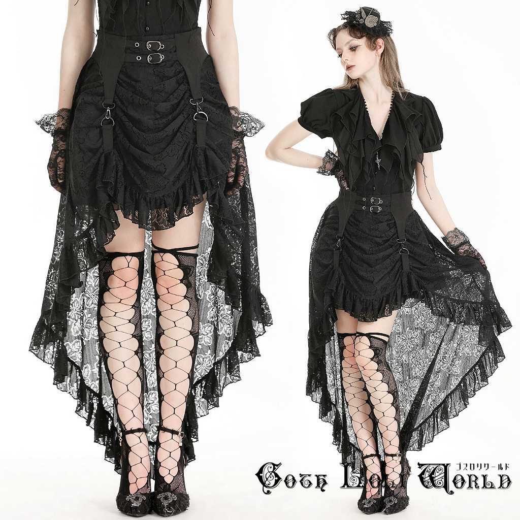 KW343-L ゴシックパンクミックステイストシースルー スカート KW343-L ゴシックパンクミックステイストシースルー スカート