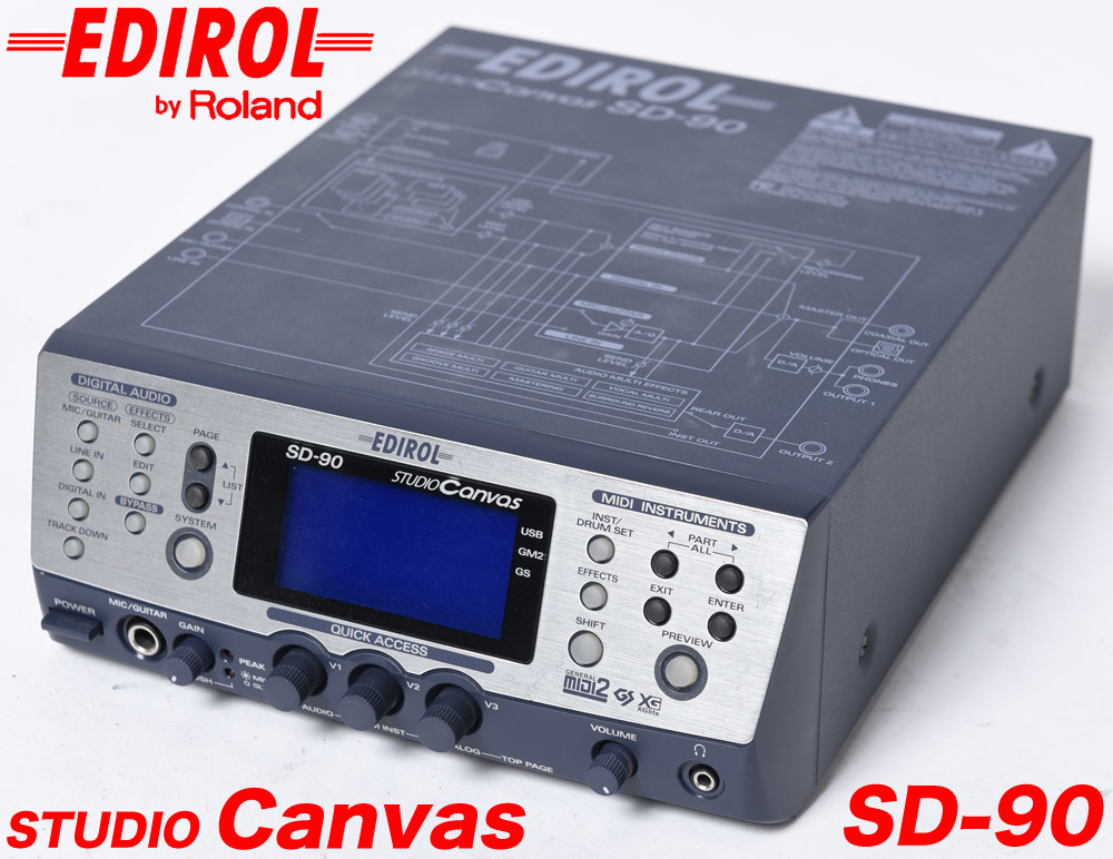 Roland EDIROL SD-90 Studio Canvas midi sound module operation