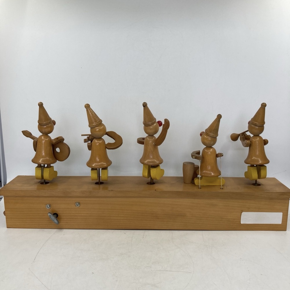 美品　prologue カラクリ　ピエロ　オルゴール　木製　置物　インテリア 美品 prologue カラクリ ピエロ オルゴール 木製 置物