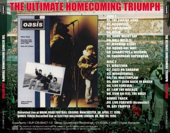 OASIS / THE ULTIMATE HOMECOMING TRIUMPH RED EDITION (2CD)