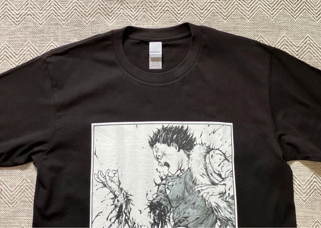 【未使用品】 アキラ AKIRA 鉄雄 テツオ 金田　カネダ akira Tシャツ ユニフォーム　ブラック　美品　XL　アニメ　綿　コットン
