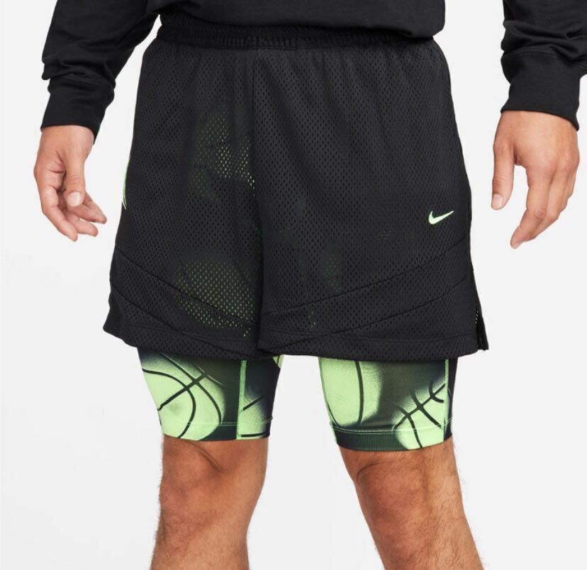 新品 Lサイズ　NIKE ナイキ　Dri-FIT2イン1_10cmバスケットボールショートパンツハーフパンツ　ジャモラント　JA