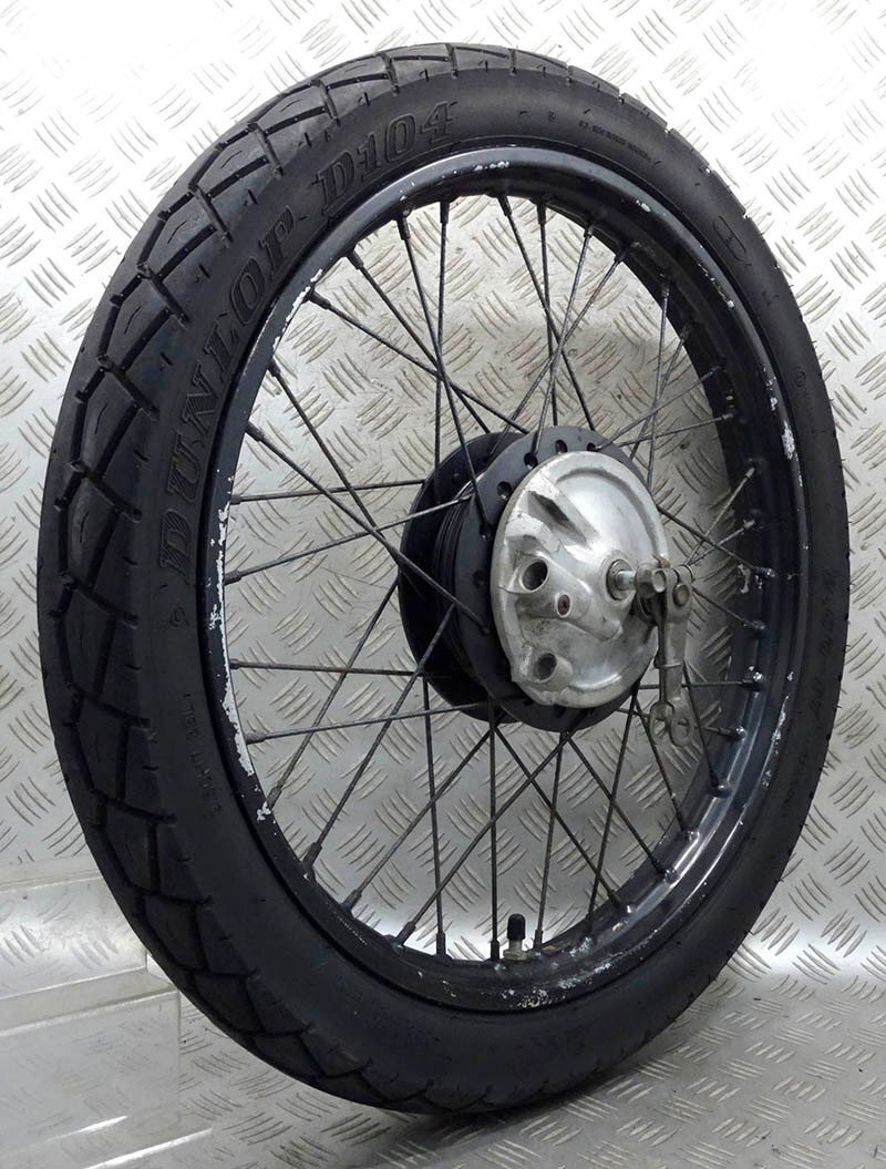 スーパーカブ90カスタム セル付 HA02 フロントホイール ノーマルドラム f51-03s14 J17×1.40 角目