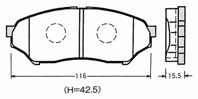  Pajero * Mini H51A H56A передние тормозные накладки DP-339 для одной машины (4 листов ) комплект супер-скидка DP-339