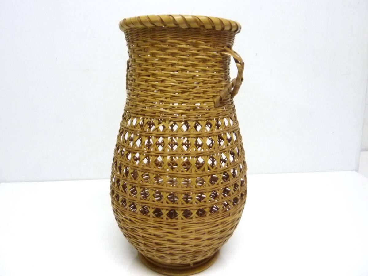 楽天市場】【一点限り】渡辺竹清作 鳳尾竹乱れ編み花籠
