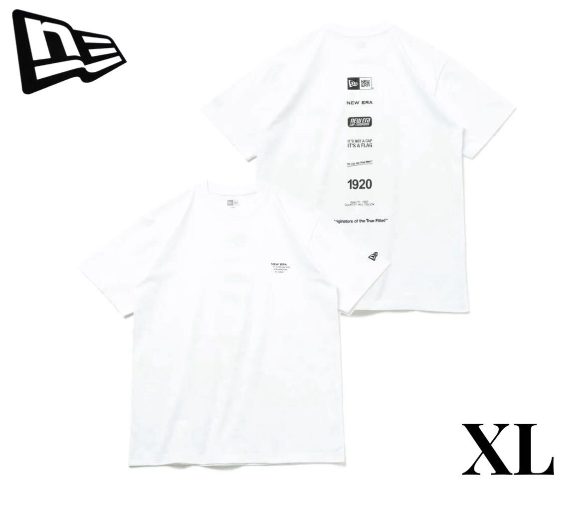 【新品】ニューエラ NEW ERA 半袖 コットン Tシャツ Archive Logo ホワイト レギュラーフィット