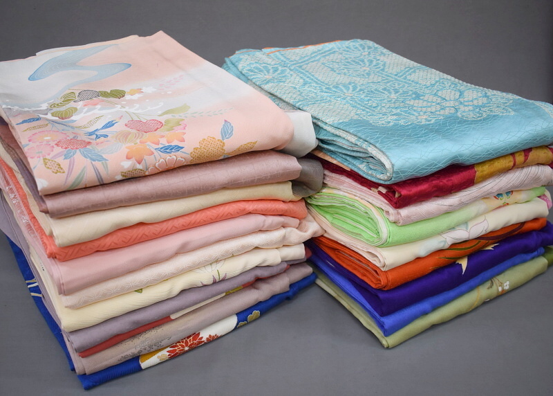 【凛々】12F　中古品 正絹 訪問着・附下げの着物 20点組　まとめ売り ★着用 リメイク材料にも
