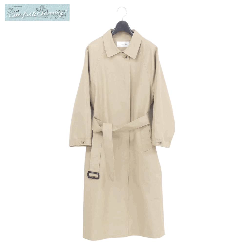 【Na.e】美品　23SS　ステンカラーコート　ベージュ　F　コットン Na.e】美品 23SS ステンカラーコート ベージュ F コットンの通販