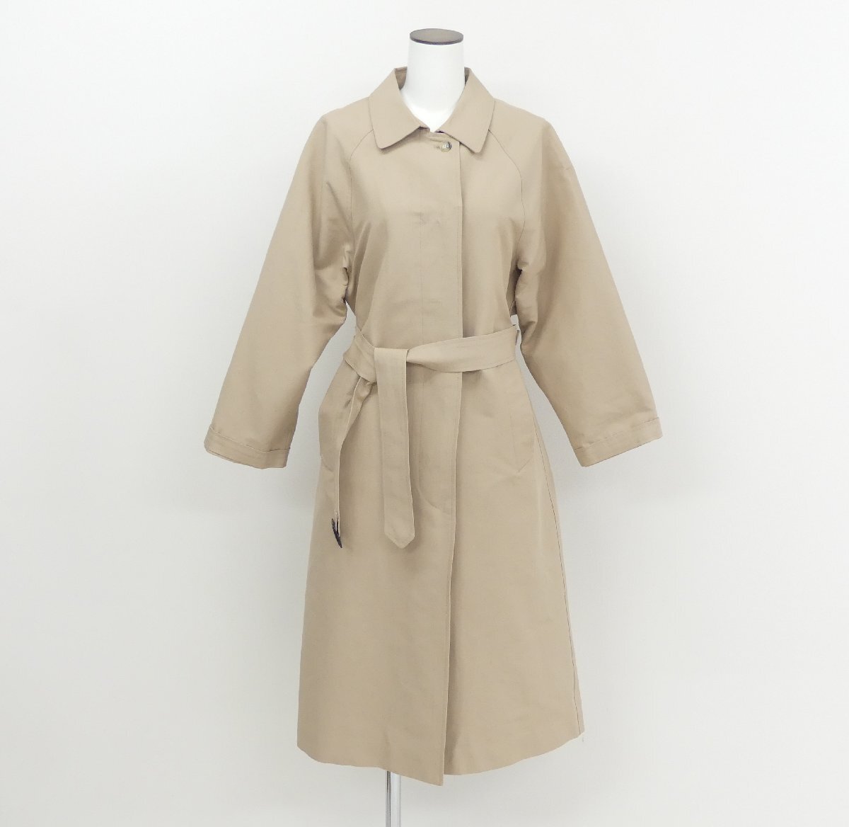 Na.e】美品23SSステンカラーコートベージュFコットン