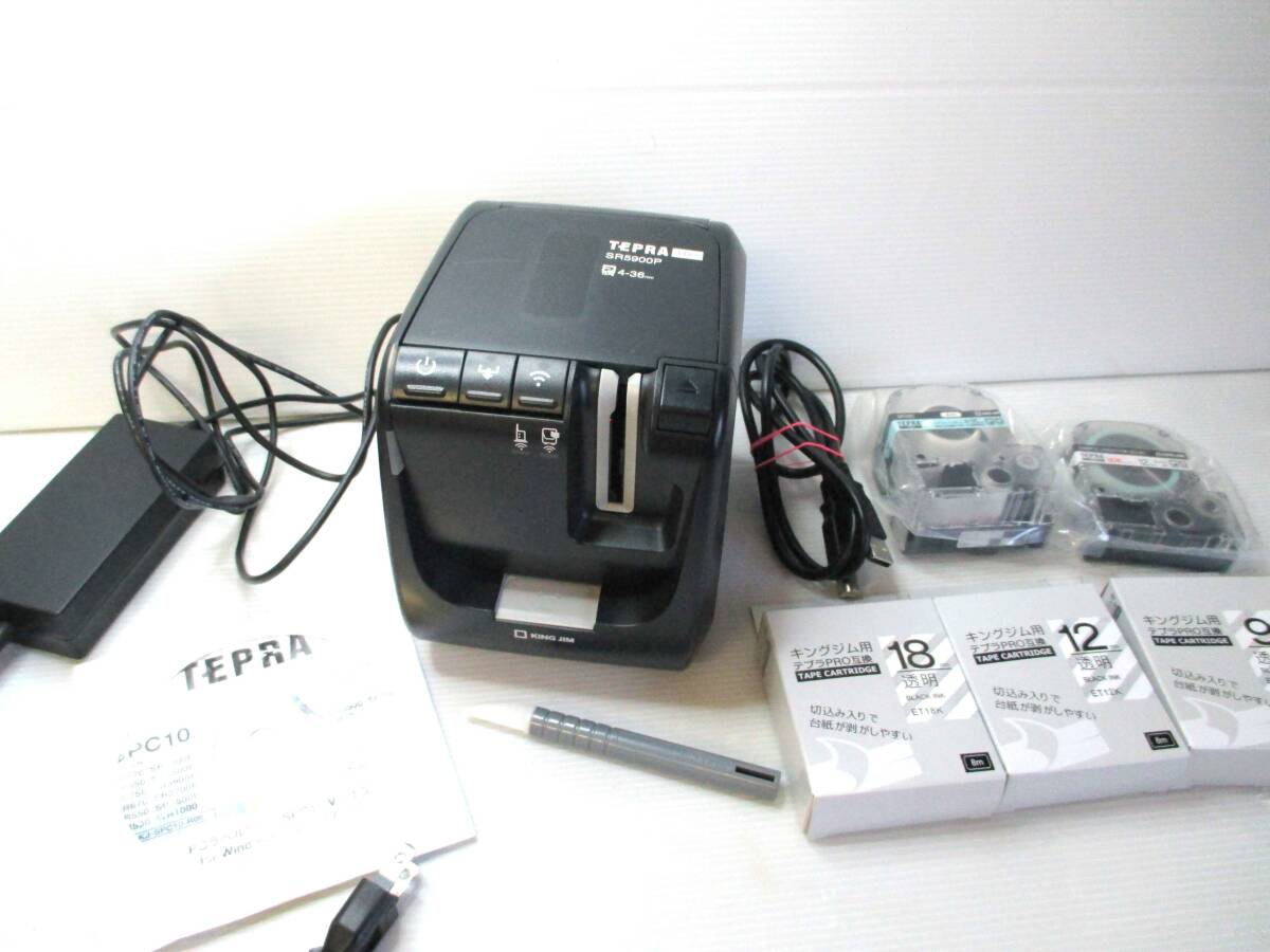 M KING JIM TEPRA PRO テプラ SR5900P 4-36mm対応 ラベルプリンター 通電確認済