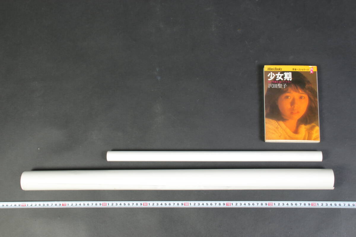 6430 當(dāng)時(shí)物 沢田圣子 ポスター 流れる季節(jié)の中で 特典 1983年リサイタルツアー 愛知 著書「少女期」 B2判 約52×73cm B1判 約74×104cm