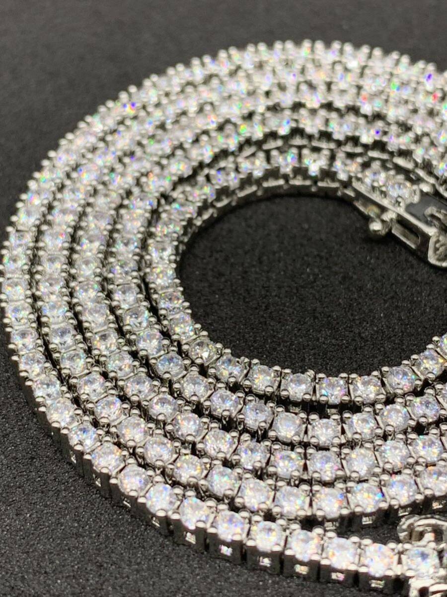 極細!テニスチェーン 幅2㎜20インチ CZ ジルコニア シルバー ネックレス 極細 テニスチェーン 幅2㎜20インチ CZ ジルコニア シルバー