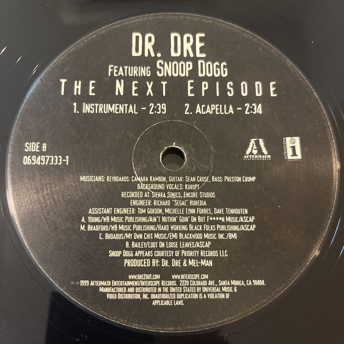 DR.DRE/THE NEXT EPISODE/feat.SNOOP DOGG/ запись / б/у /DJ/club/hiphop/ хит искривление 