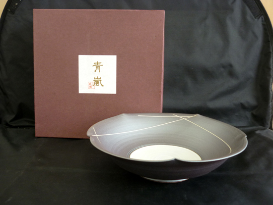 たち吉 浅茅 盛鉢 青嵐 直径14.2cm 高さ6.8cm 大鉢 和食器 _画像1