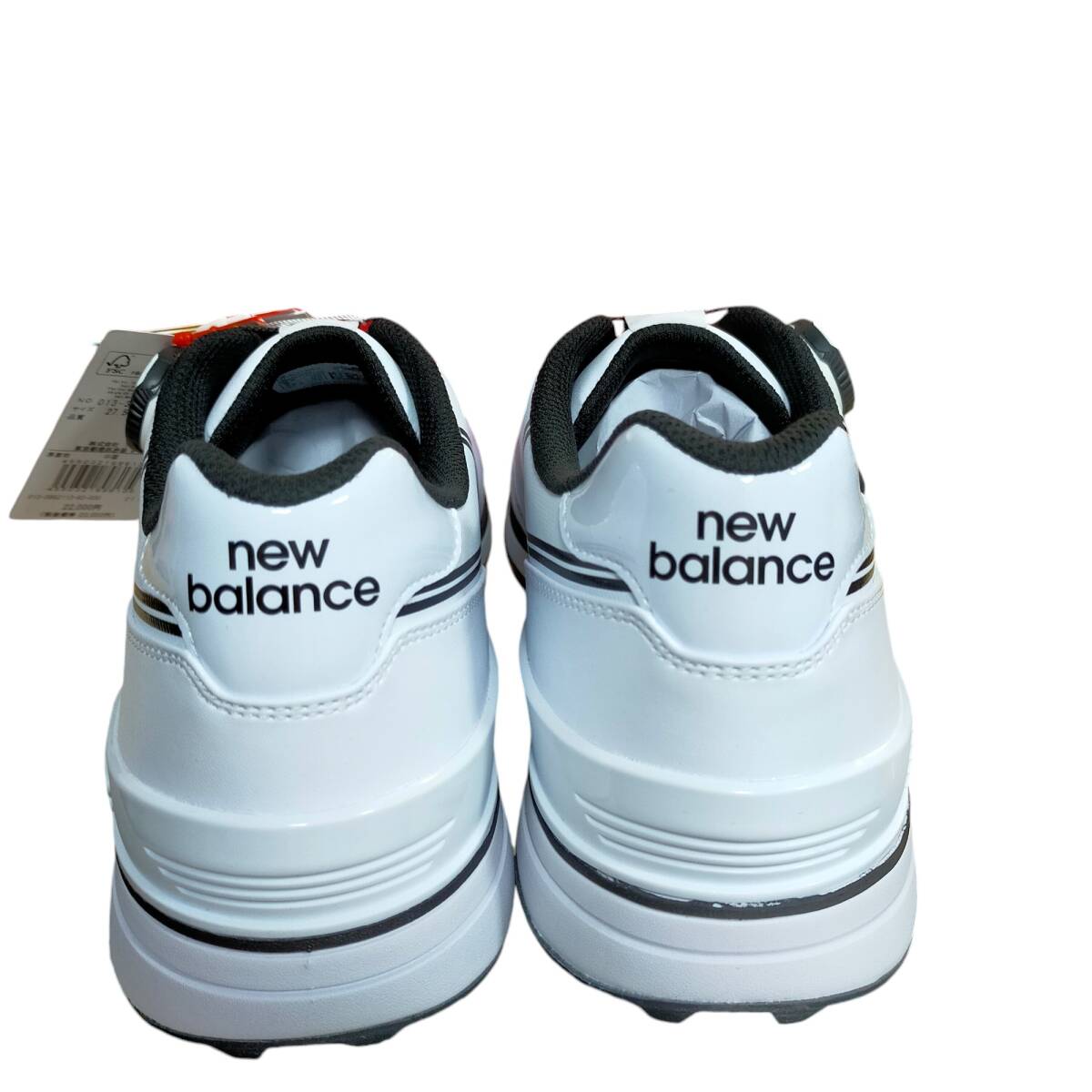 ◆未使用品◆ ニューバランス New Balance Golf UGB574A3 ゴルフシューズ メンズ 27.5cm White Black 箱有 V70617NC
