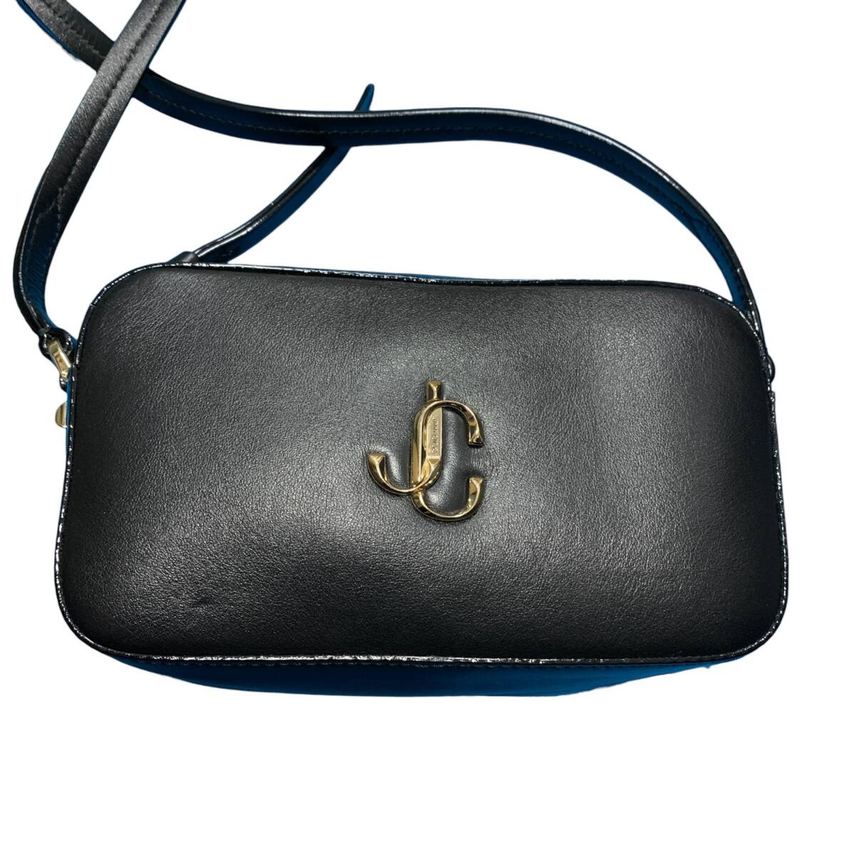 * б/у товар * Jimmy Choo JIMMY CHOO сумка на плечо микро JC Logo машина f кожа сумка для хранения иметь черный V66912NA