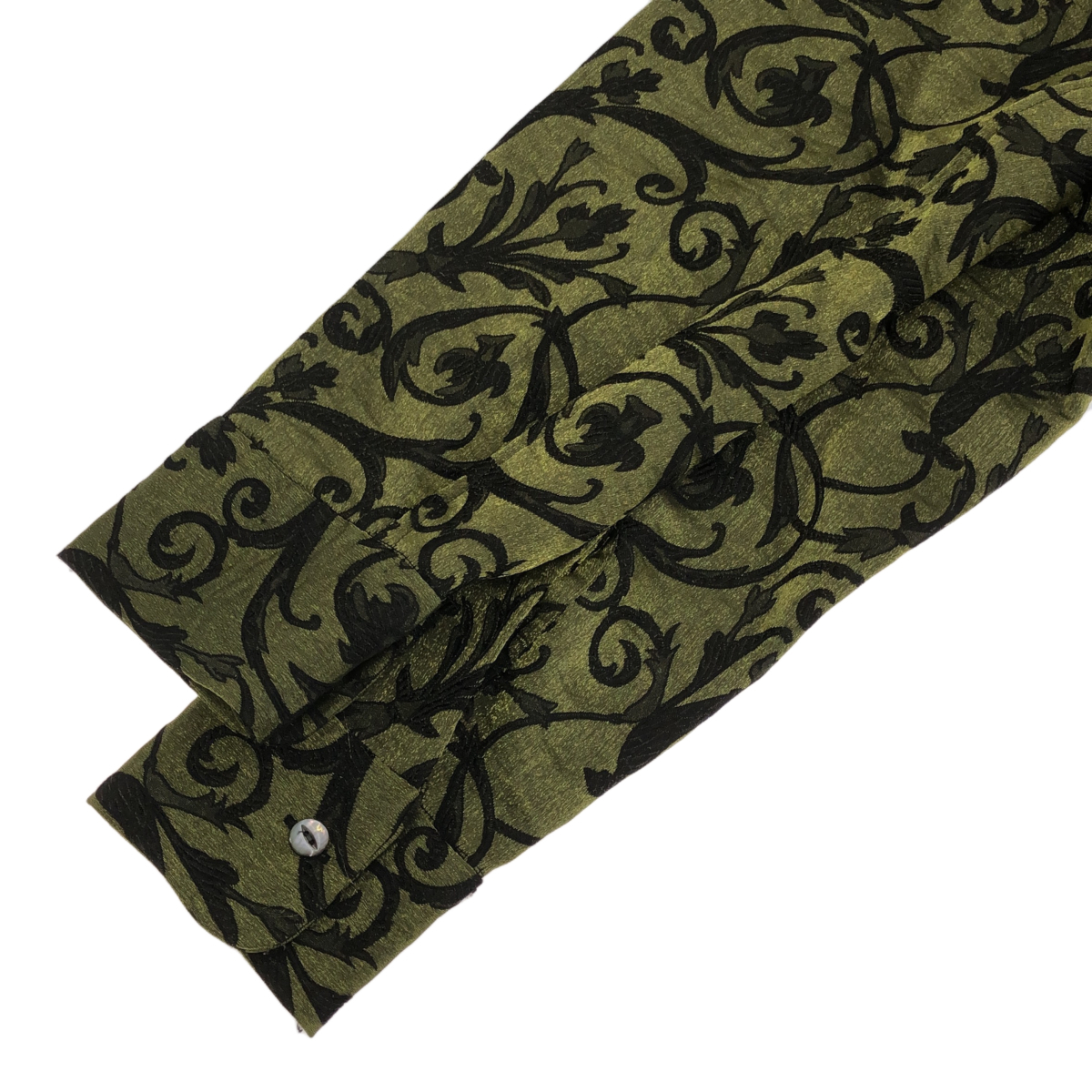 * б/у товар *NEEDLES игла zBOTTOM CLASSIC SHIRTala Beth k Jaguar do рубашка с длинным рукавом оттенок зеленого мужской M размер R65644NSD