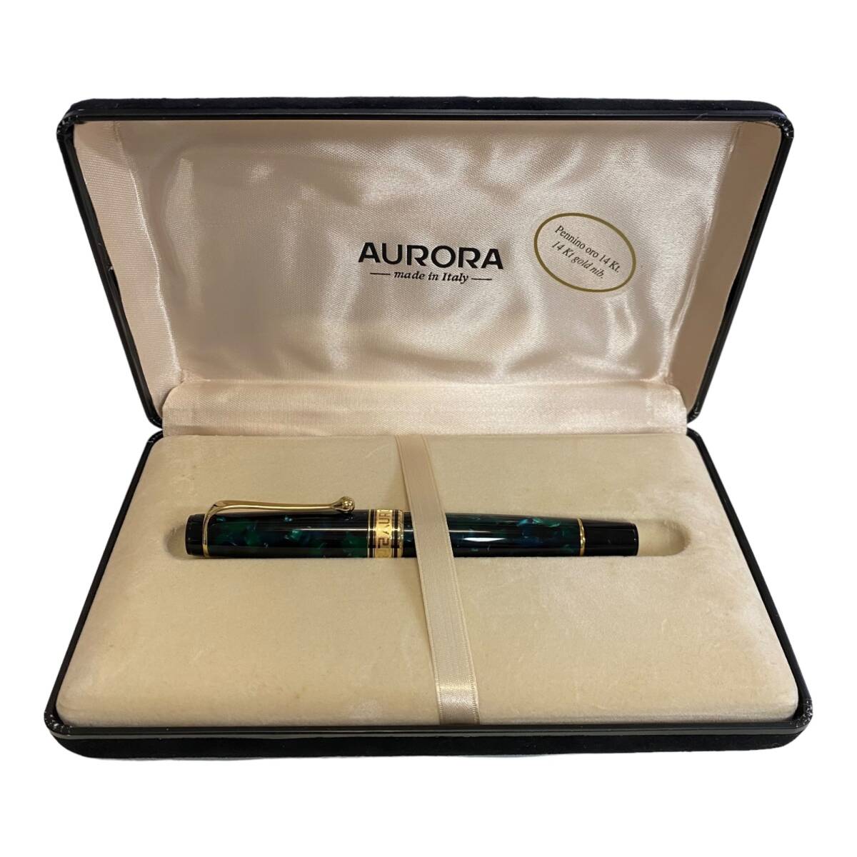 【中古品】AURORA アウロラ 萬年筆 オプティマ?クラシック No.996 ペン先14K 筆記未確認(rèn) 箱あり kyL10570RO