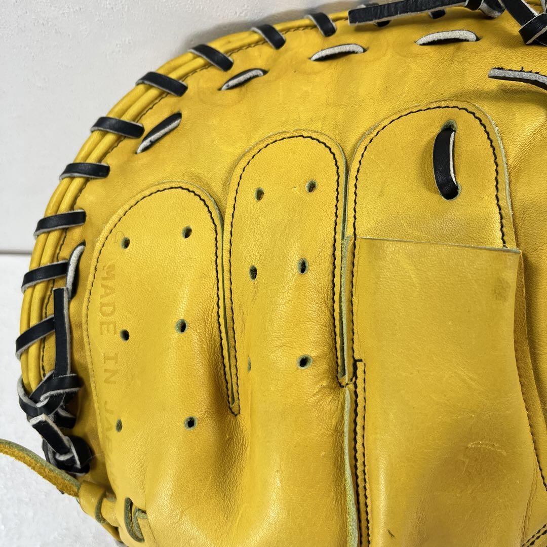 【良品】硬式用　ジームス　ZL-380CM　キャッチャーミット　イエローブラック 良品】硬式用 ジームス ZL-380CM キャッチャーミット イエロー