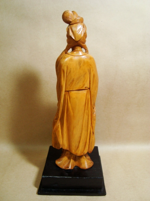 中国美術 木彫 細密彫り 女仙人 H22cm(東洋彫刻)|売買された 中国美術 木彫 細密彫り 女仙人 H22cm(東洋彫刻)|売買された