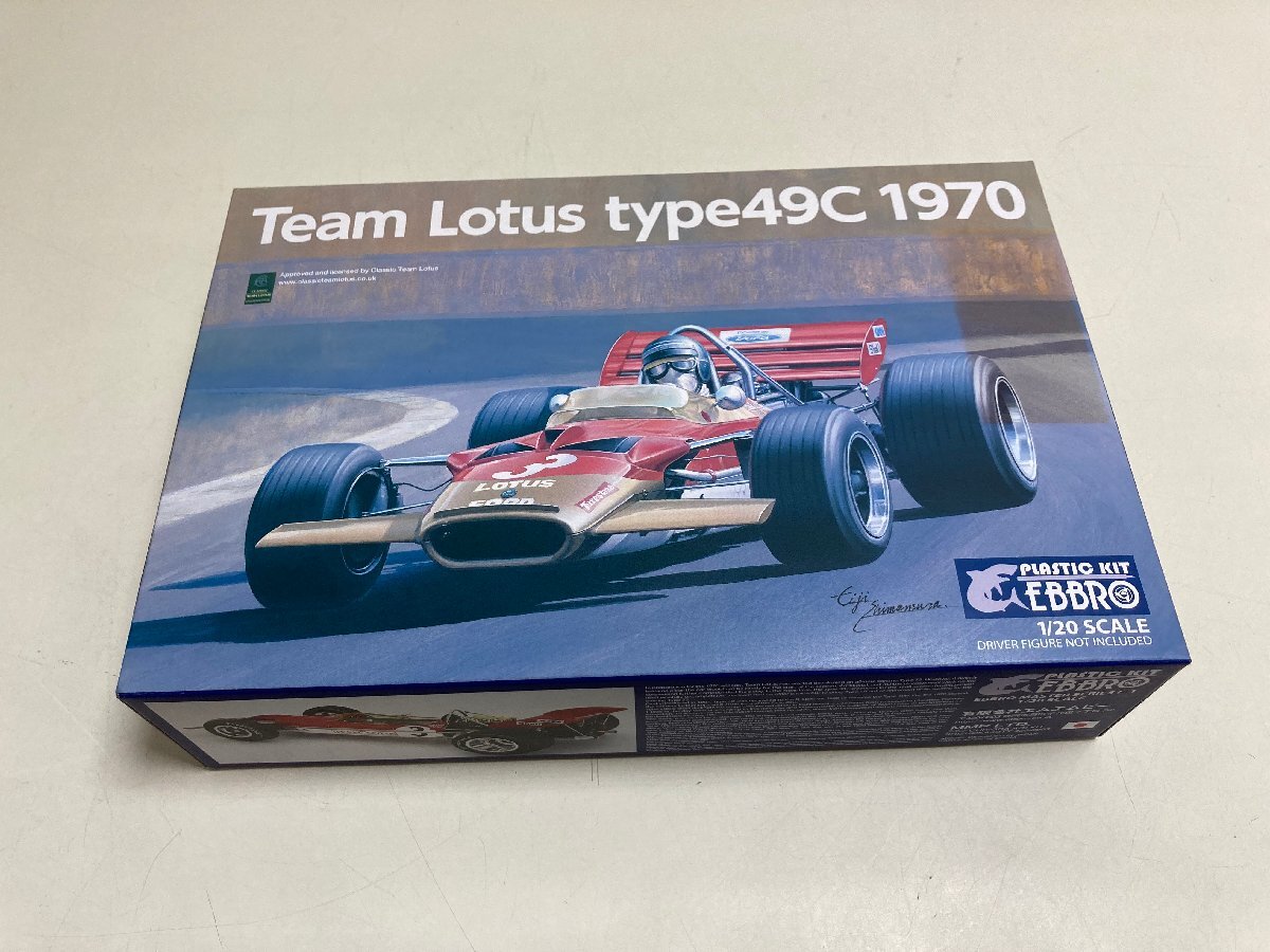 【★35-3183】■未使用■EBBRO エブロ 1/20 TeamLotus チームロータス type 49C 1970 プラモデル ミニカー（1629）